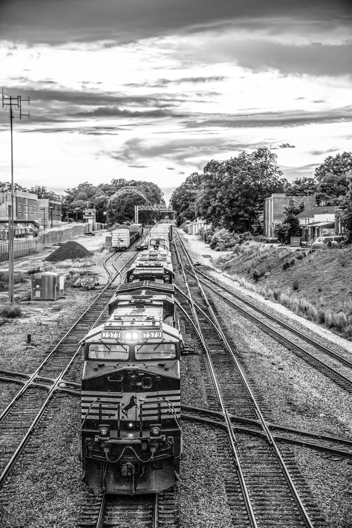 Rail Yard at Dusk