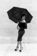 Umbrella Portrait in Black