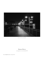 illuminated boardwalk at night cityscape photography