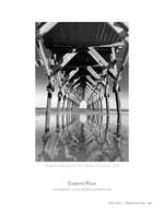 pier pilings at low tide landscape photography