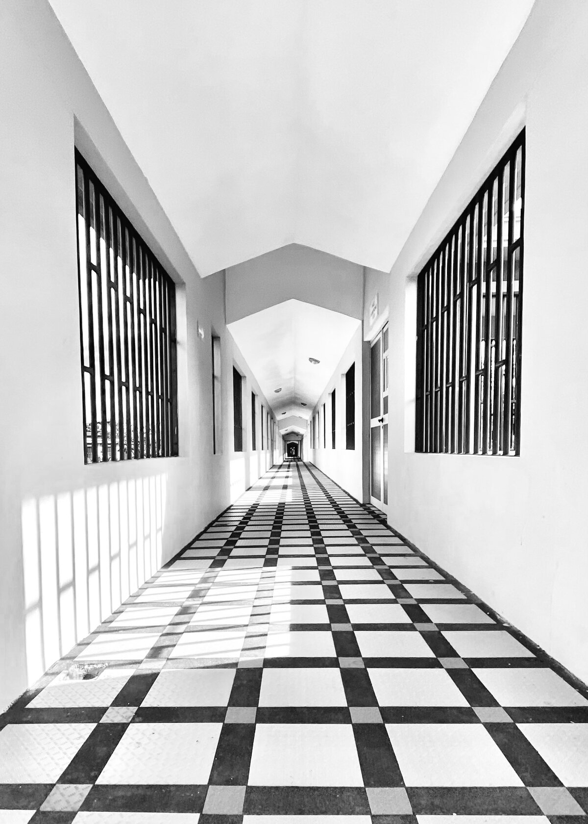 Checkered Hallway Perspective