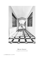 checkered hallway perspective architecture photography