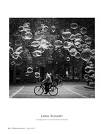 bubbles over the bike path street photography