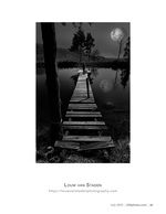 moonlit dock landscape photography