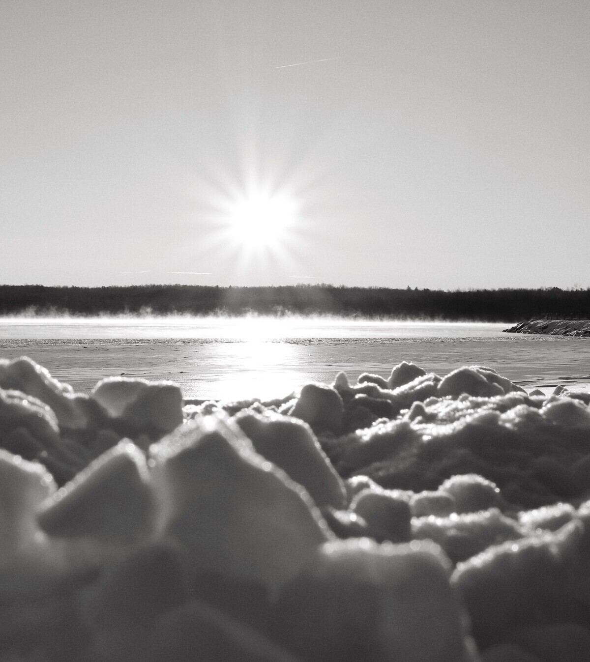Sunburst Over the Ice