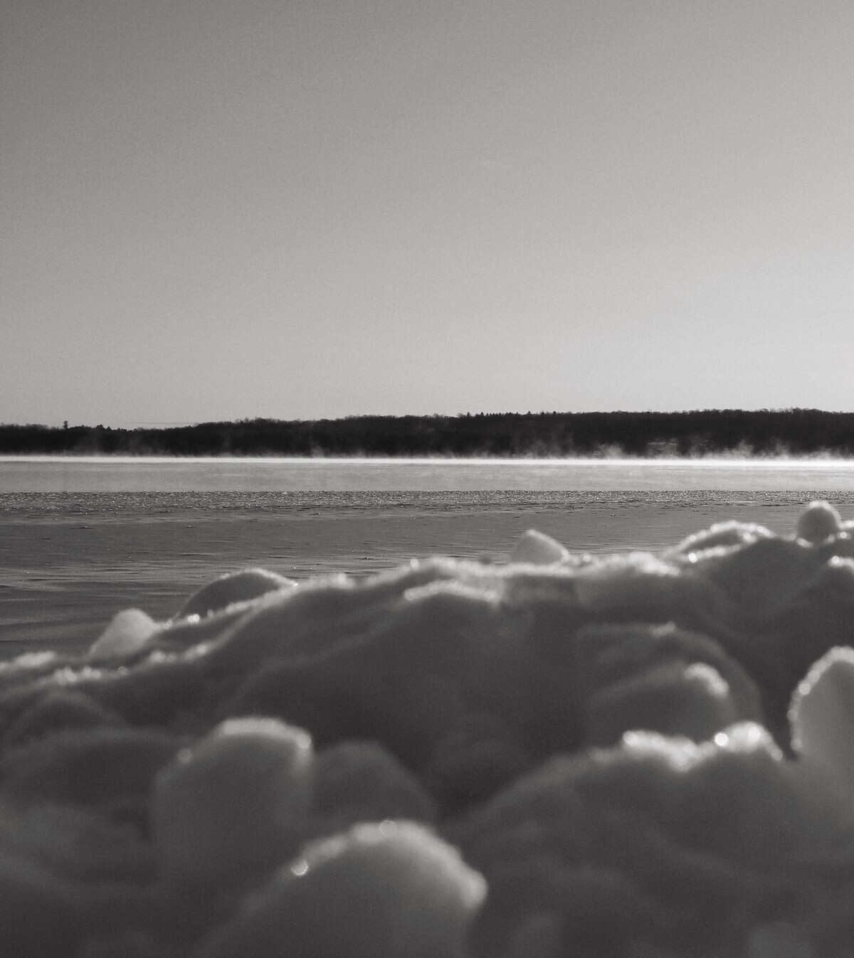Frozen Shoreline at Sunrise