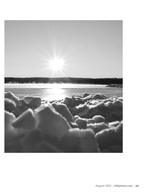sunburst over the ice landscape photography