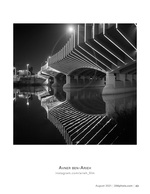 bridge lights reflected architecture photography