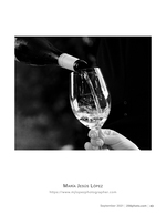 pouring the wine black and white photography