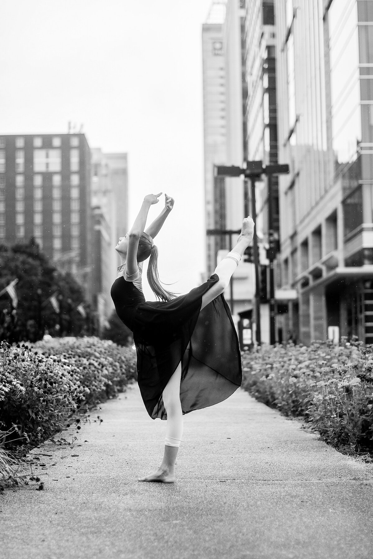Ballerina on the City Sidewalk