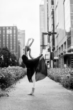 Ballerina on the City Sidewalk