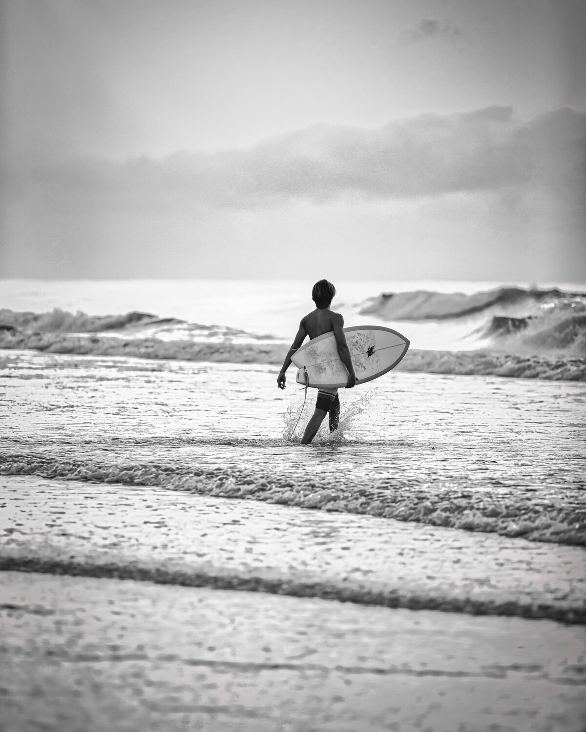 Walking Into the Surf