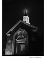 steeple in the moonlight architecture photography