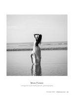 wading at dusk portrait photography