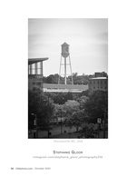 water tower over thomasville cityscape photography