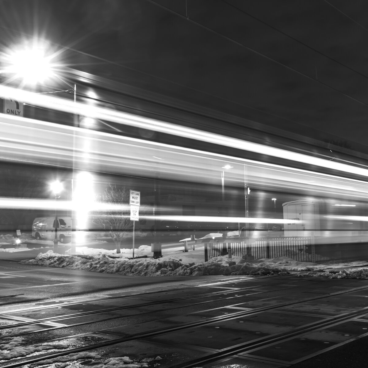 Night Train RR Crossing