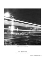 night train rr crossing transportation photography