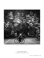 Cyclist Through the Bubbles