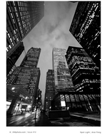 towers at dusk cityscape photography