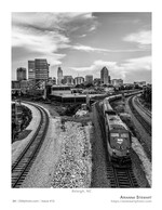 amtrak curving into raleigh transportation photography