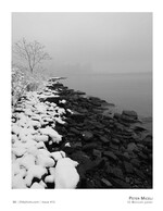 snowfall on the rocks landscape photography