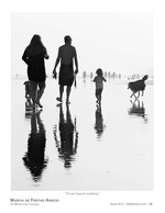 trivial beach walking silhouette photography