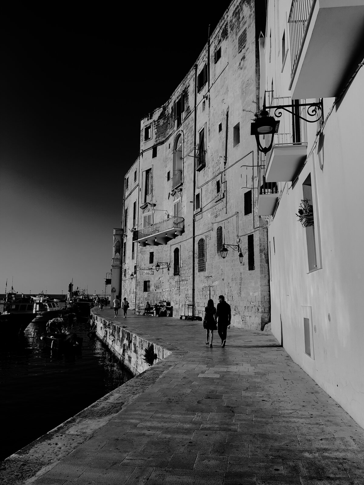 Evening Walk by the Harbor